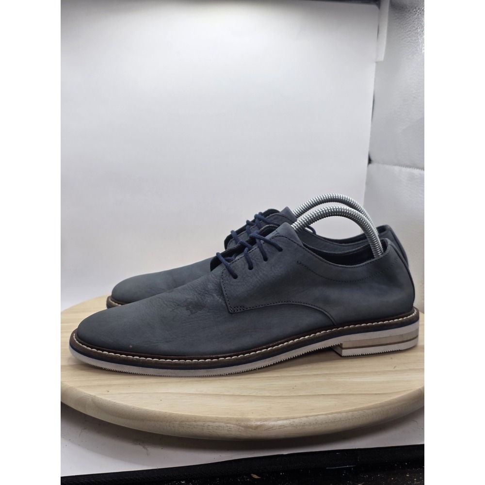 Men's Size 9 - Bostonian Commonwealth Dezmin Plain Oxford Shoes Navy Gently Used
